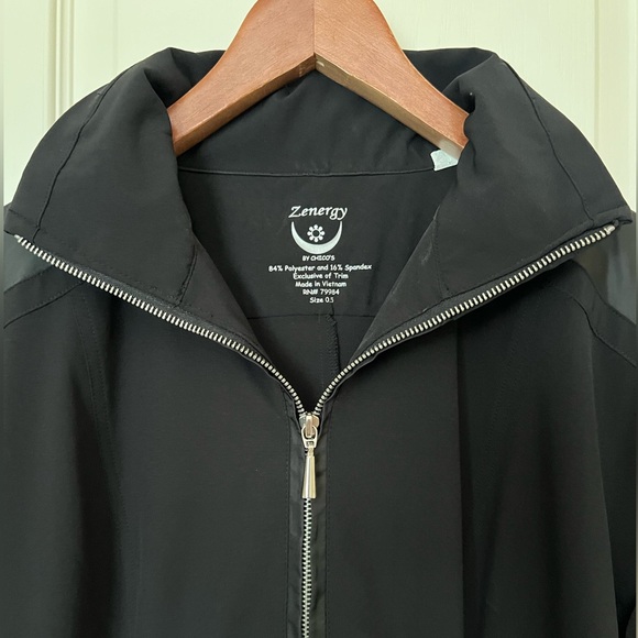 Chico's Zenergy Black Neema Sports Dress Hooded Pockets Half Zip - Picture 5 of 8